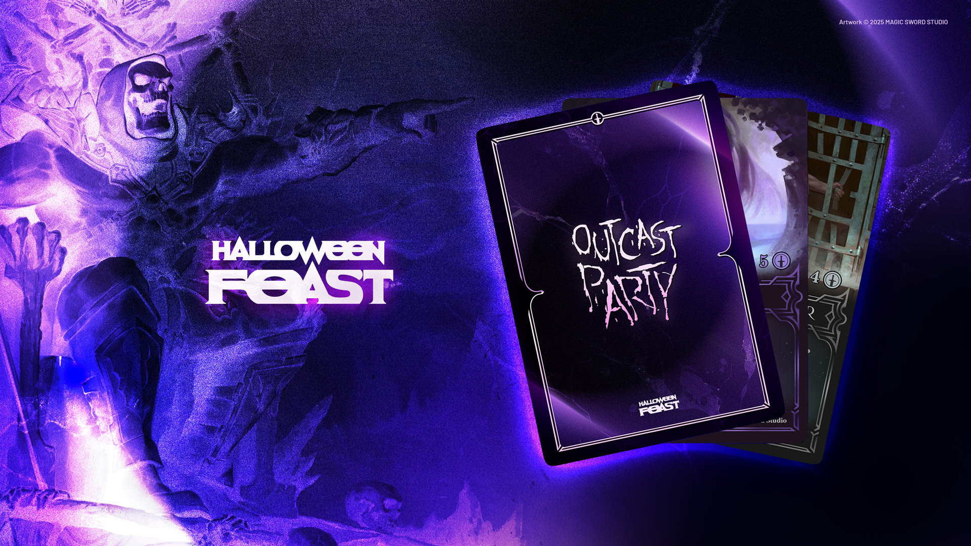 Card back design for Halloween Feast 2025: Outcast Party by Magic Sword Studio